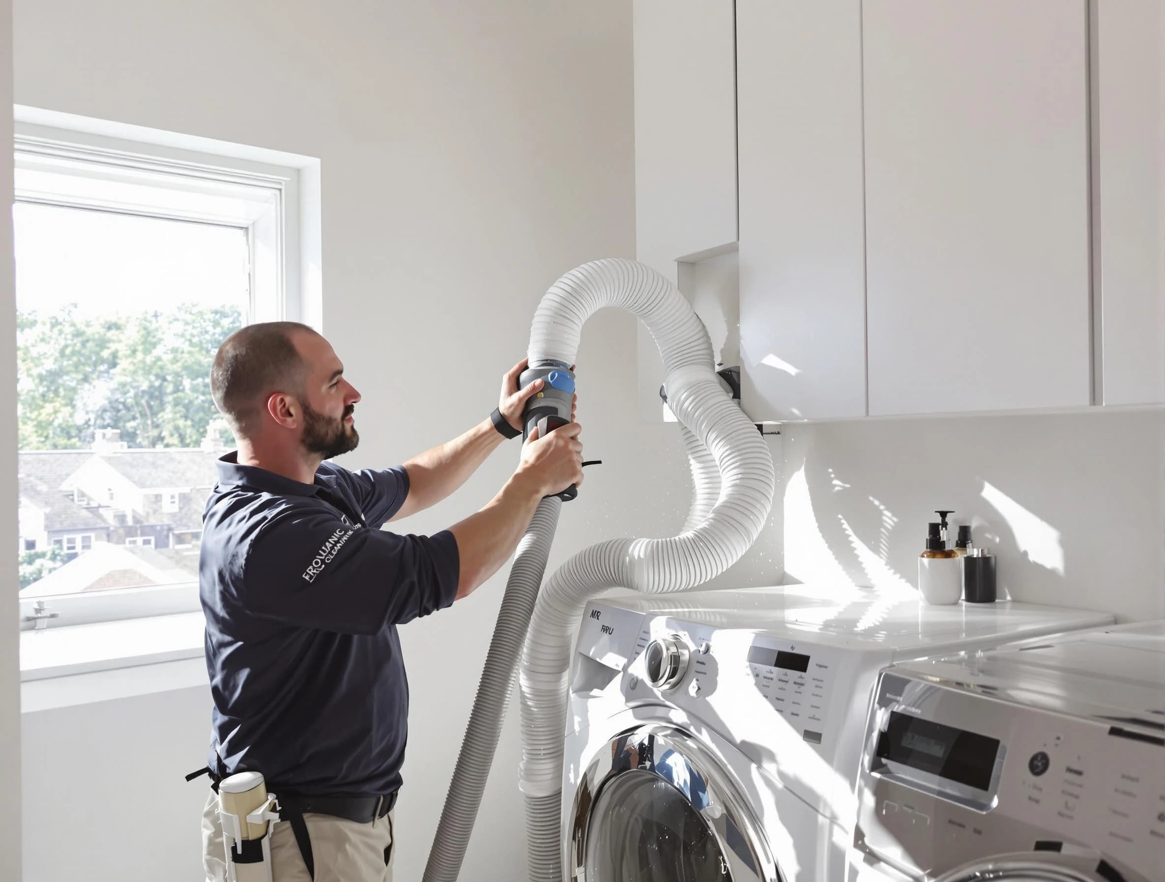 Certified Kennesaw Dryer Vent Cleaning technician performing dryer vent cleaning in Kennesaw